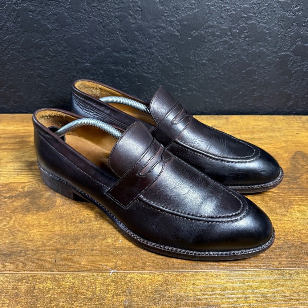 Beckett Simonon Beaumont 7760 Brown Leather Penny Loafers Mens Size 11